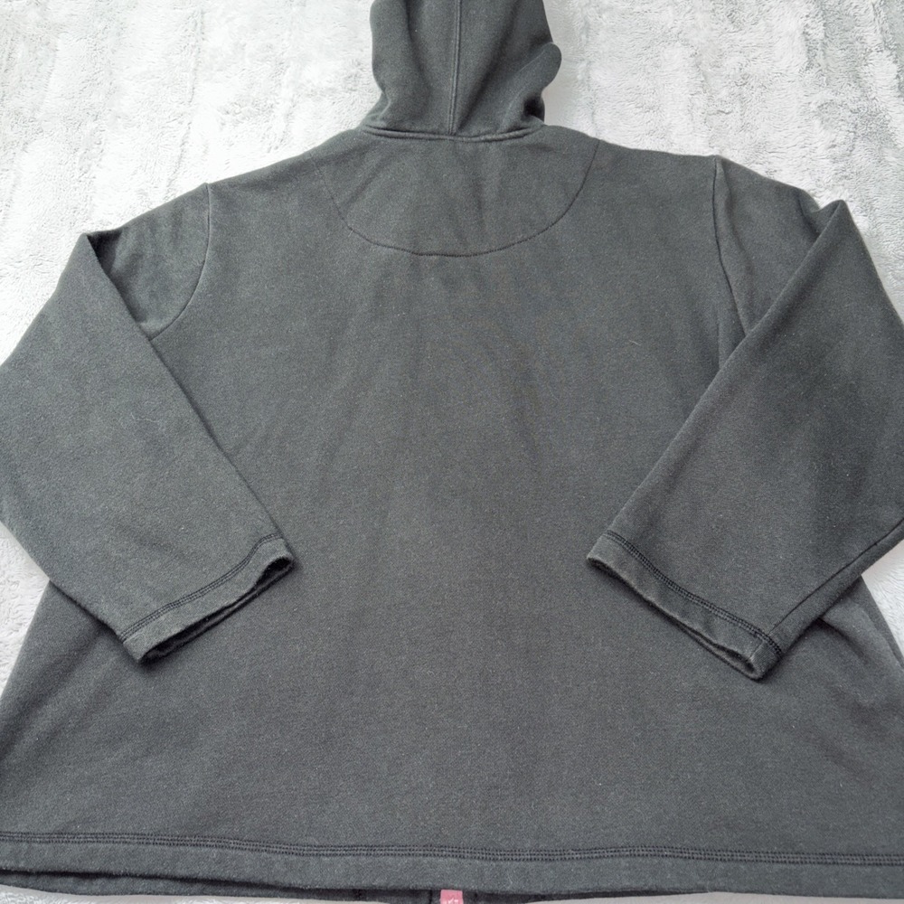 Quacker Factory Embellished Studded Full Zip Black/pink‎ Hoodie Womens XL - Picture 6 of 7